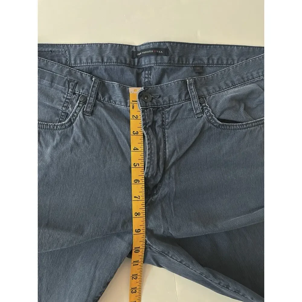 John Varvatos Bowery Slim Straight Lightweight Pants Men 36x33 Gray 5 Pockets
